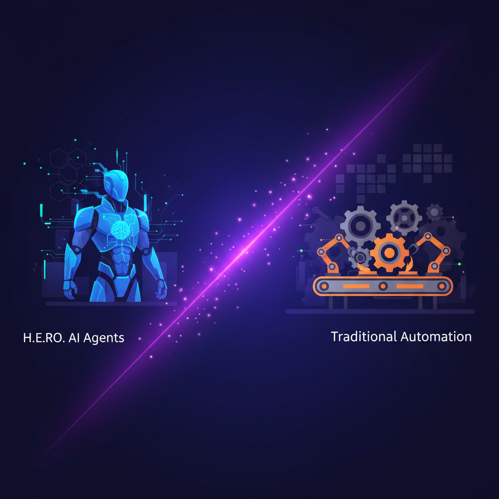 H.E.R.O. AI Agents vs Traditional Automation: Which Wins